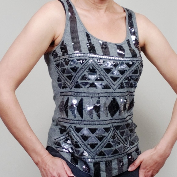 EXPRESS sequin tank top - Picture 7 of 7